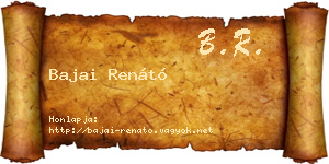 Bajai Renátó névjegykártya